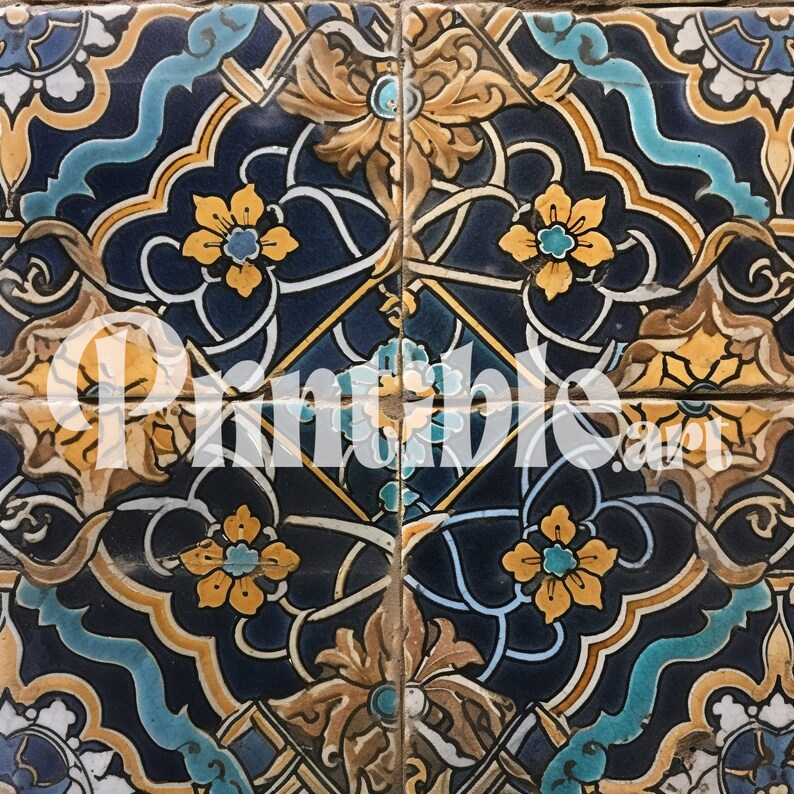 ARABESQUE TILE | 10 Seamless Prints, Digital Paper, Tile Repeating ...