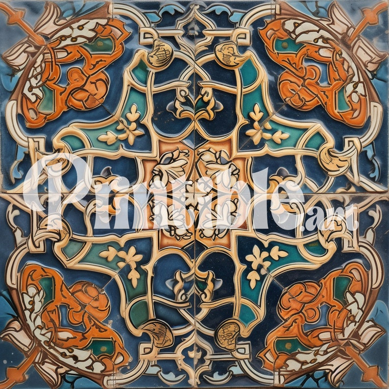 ARABESQUE TILE 10 Seamless Prints, Digital Paper, Tile Repeating ...