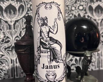 Janus 7 Day Ritual Offering Spell Candle - Roman God Janus