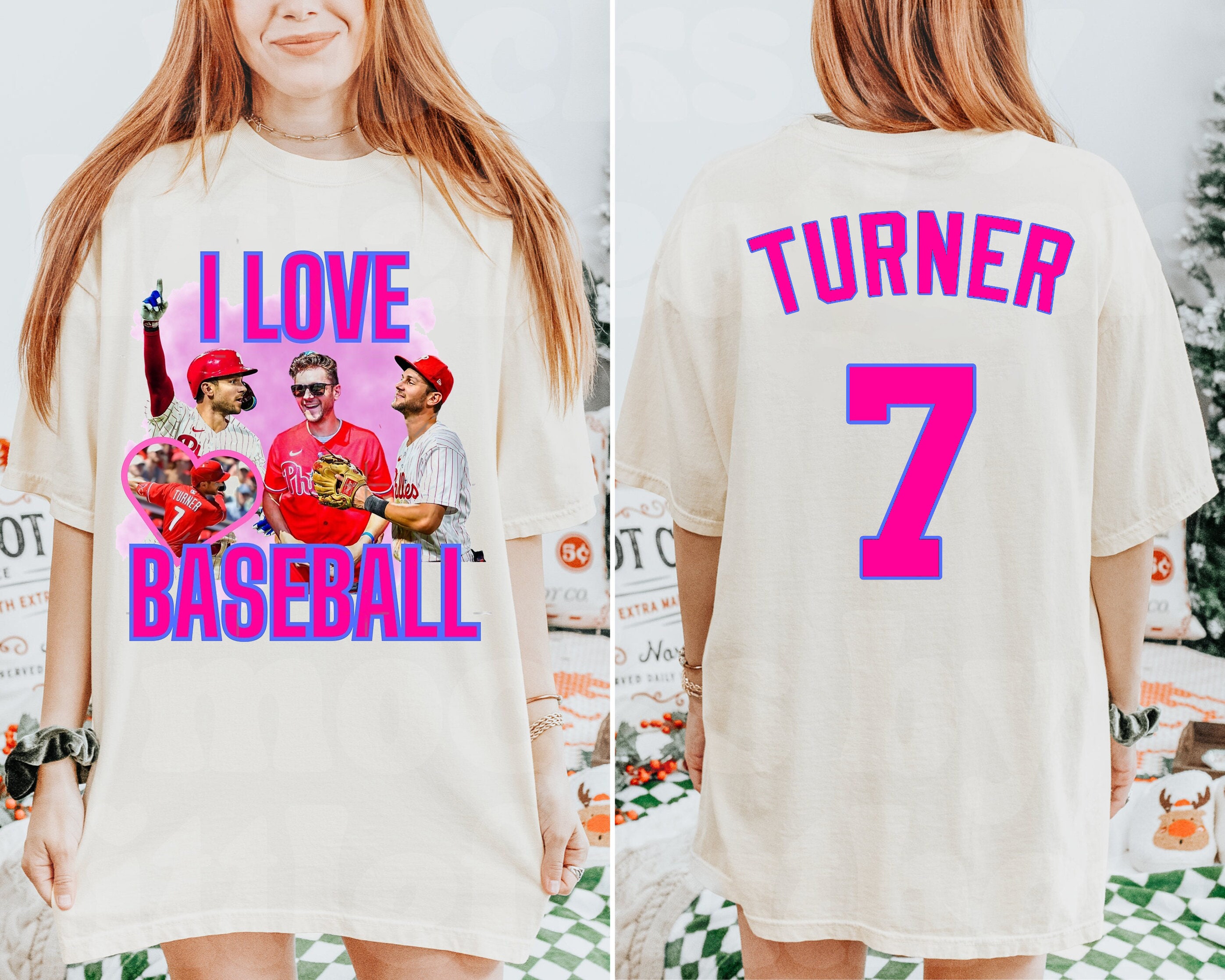 Trea Turner 90s Baseball Los Angeles Dodgers Retro Design Unisex T