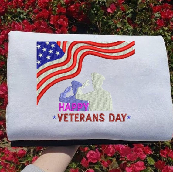 Happy Veteran Day Embroidery T-shirt,September 11 2001,Remember And Honor Shirt,Independence Day Gift, American Flag Shirt,Republican Gifts.