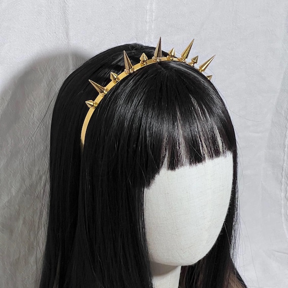 Mixed Spike Studded Headband | GOLD | Alternative Horror  display picture 1