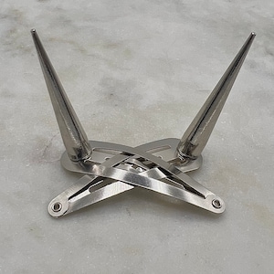 Spike horn hair clip | Silver Cone Spike | alternative horror grunge gothic Halloween cosplay hair accessories | handmade