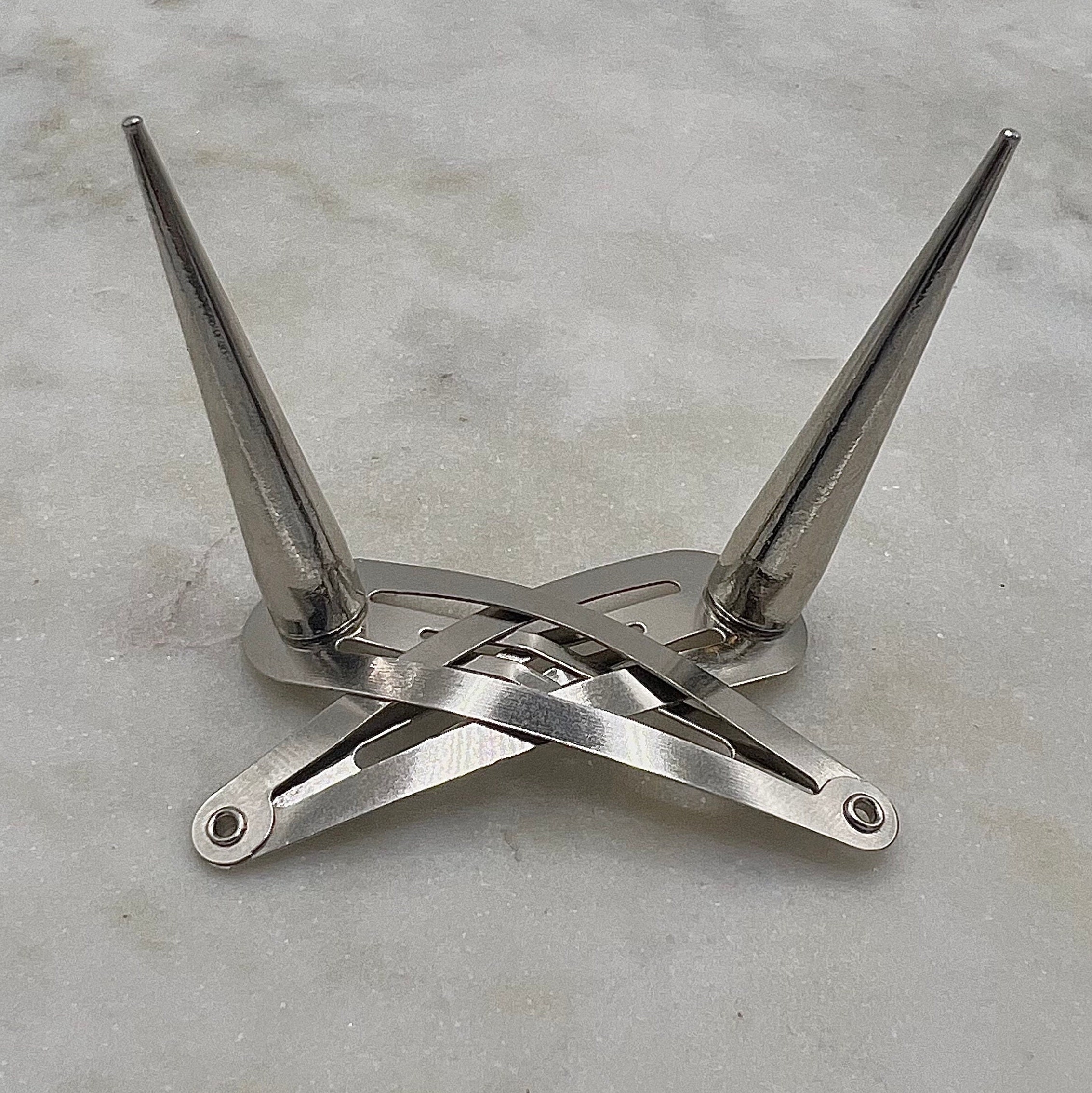 Spike horn hair clip | Silver Cone Spike | alternative horror grunge gothic Halloween cosplay hair accessories | handmade