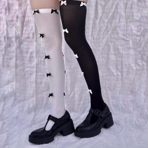 Bowknot | over the knee | thigh high socks | gothic Lolita | multiple colors, handmade