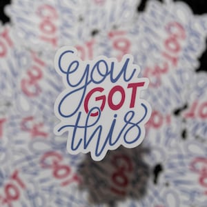 You Got This Vinyl Sticker | Inspirational Vinyl Decal for Laptops, Water Bottles, or Journals | Motivational Gift for Students or Coworkers
