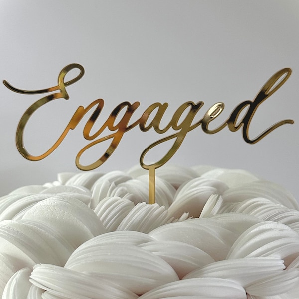 Engaged Cake Topper