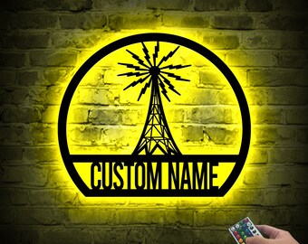 Custom Ham Radio Metal Sign Wall with Led Lights, Personalized Amateur Radio Name Sign, Ham Radio Call Sign, Metal Wall Hanger, House Decor