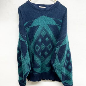 Vintage Towne by London Fog Knitted Sweater, made in USA, XXLT, 1990s