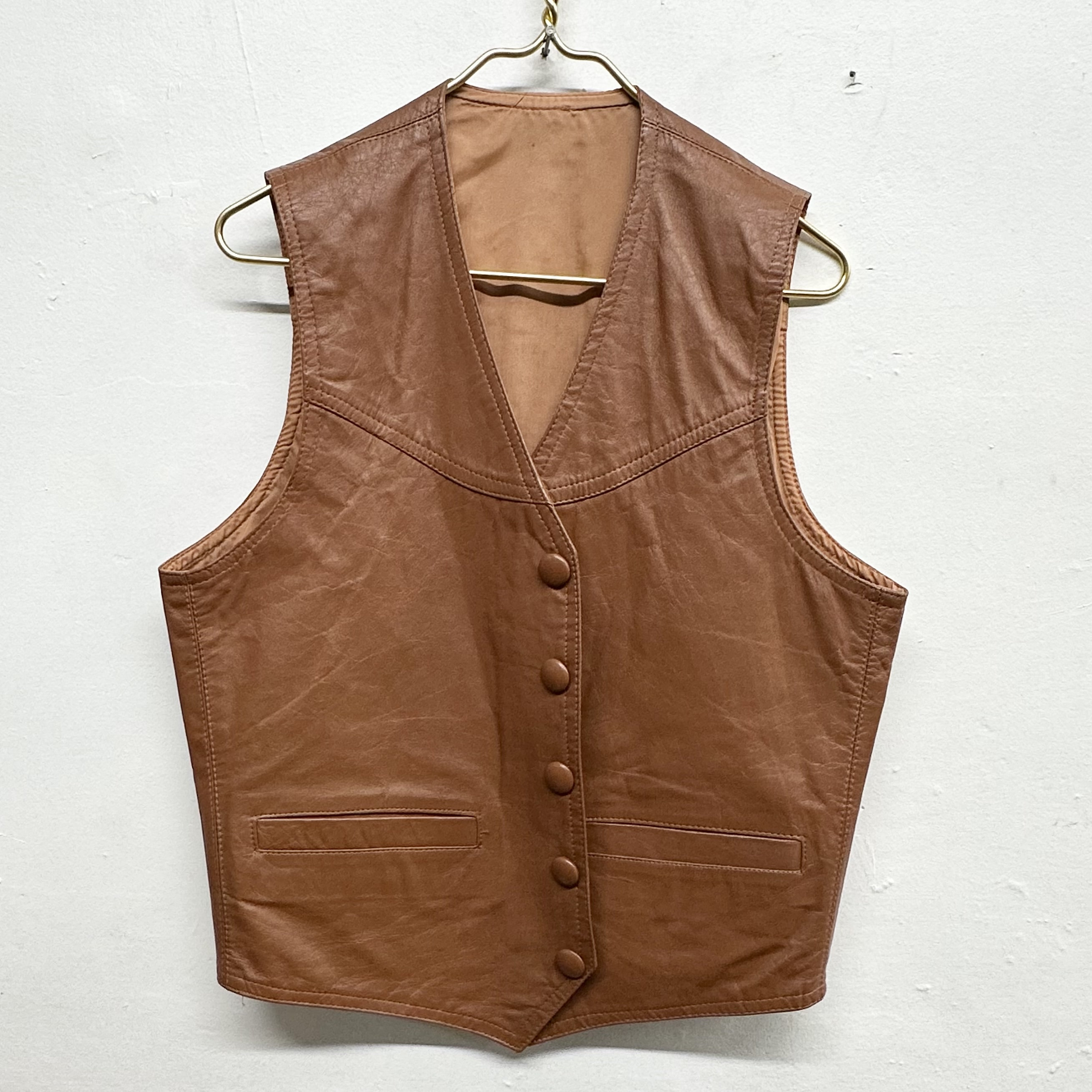 Vintage Leather Vest, Biker Vest, Motorcycle, Brown Leather Vintage Leather Vest, Biker Vest, Motorcycle, Brown Leather
