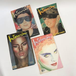 Vintage 1980s Andy Warhol Interview Magazine, Madonna, Yoko Ono