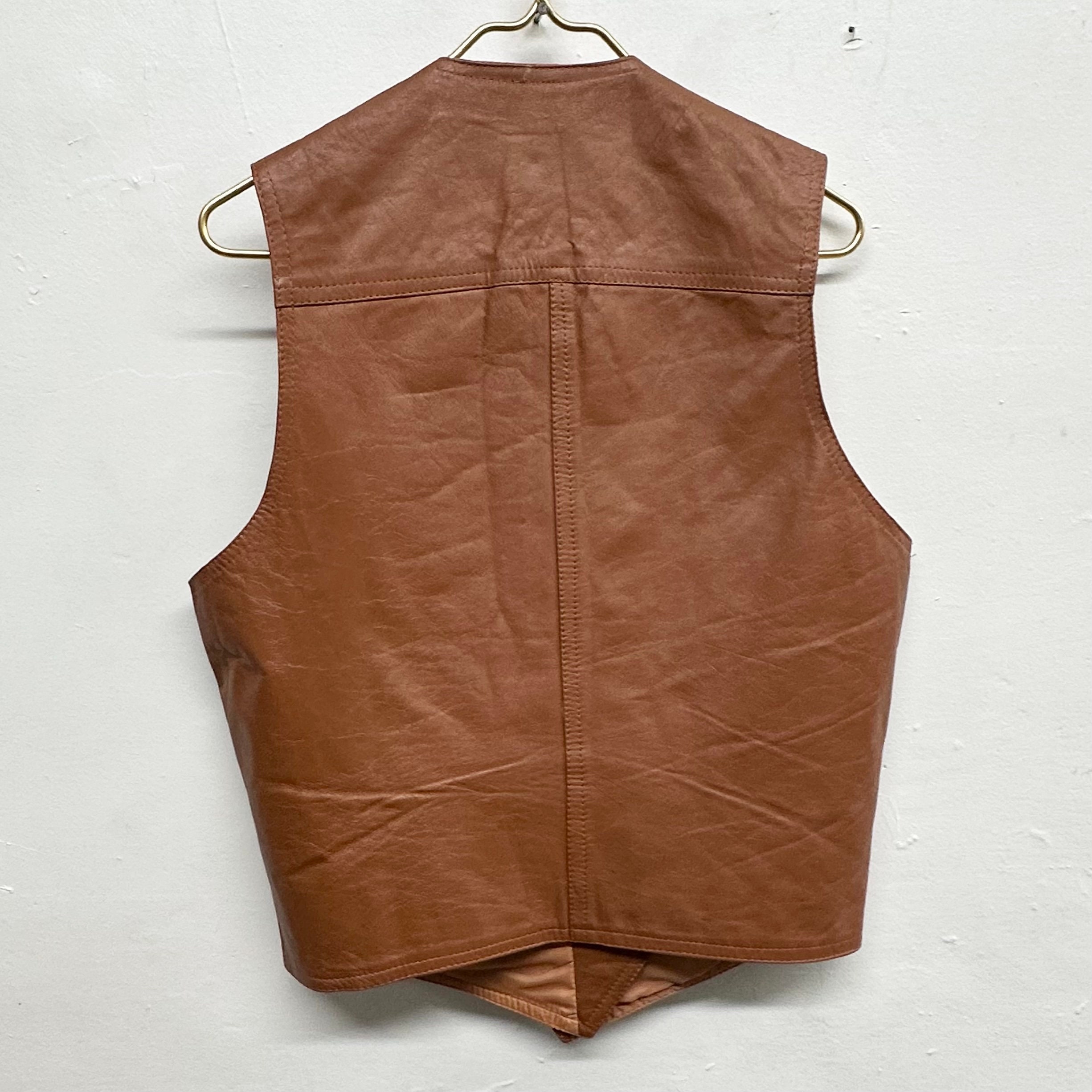Vintage Leather Vest, Biker Vest, Motorcycle, Brown Leather Vintage Leather Vest, Biker Vest, Motorcycle, Brown Leather