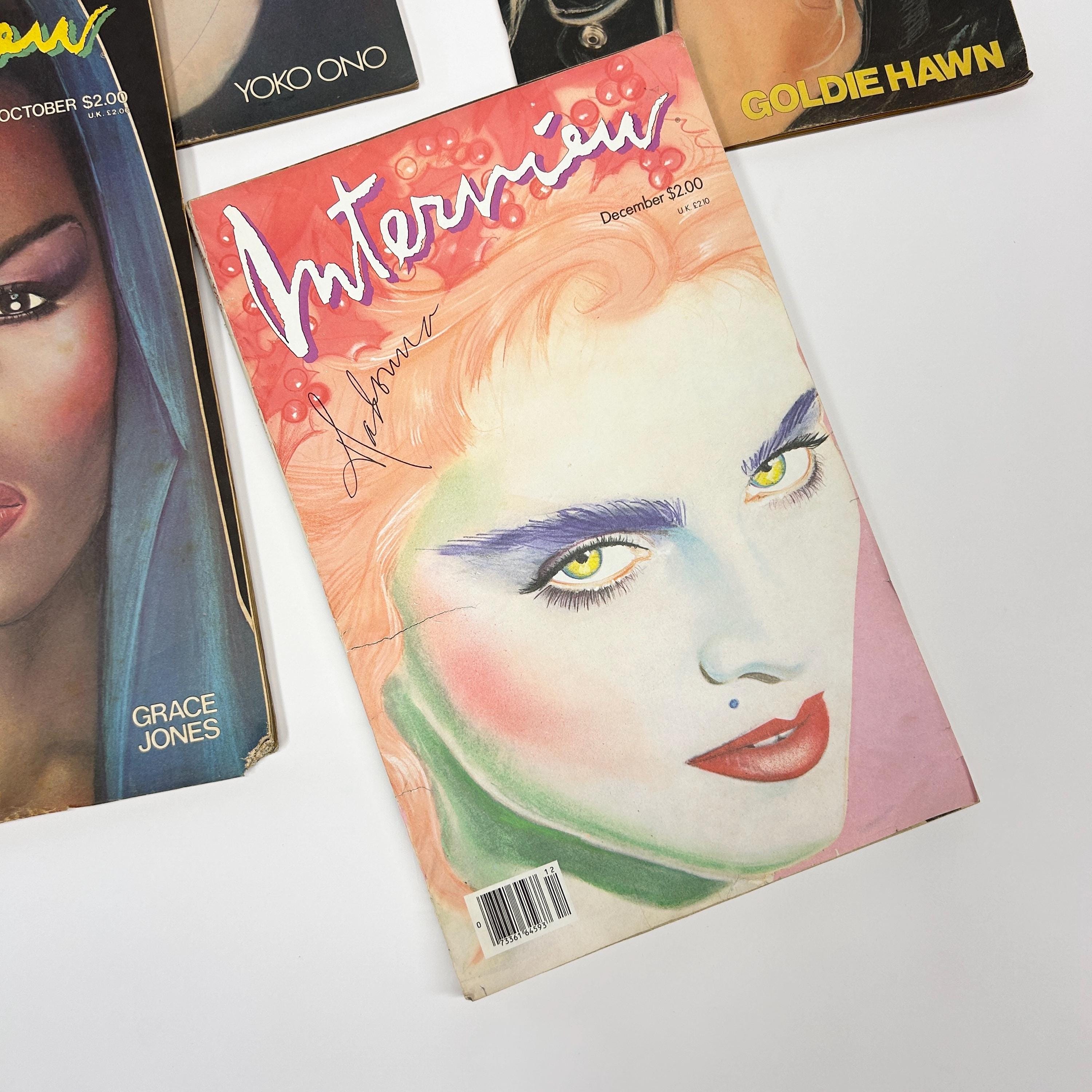 Vintage 1980s Andy Warhol Interview Magazine, Madonna, Yoko Ono, Grace Jones, Goldie Hawn - Etsy Vintage 1980s Andy Warhol Interview Magazine, Madonna, Yoko Ono, Grace Jones, Goldie Hawn - Etsy