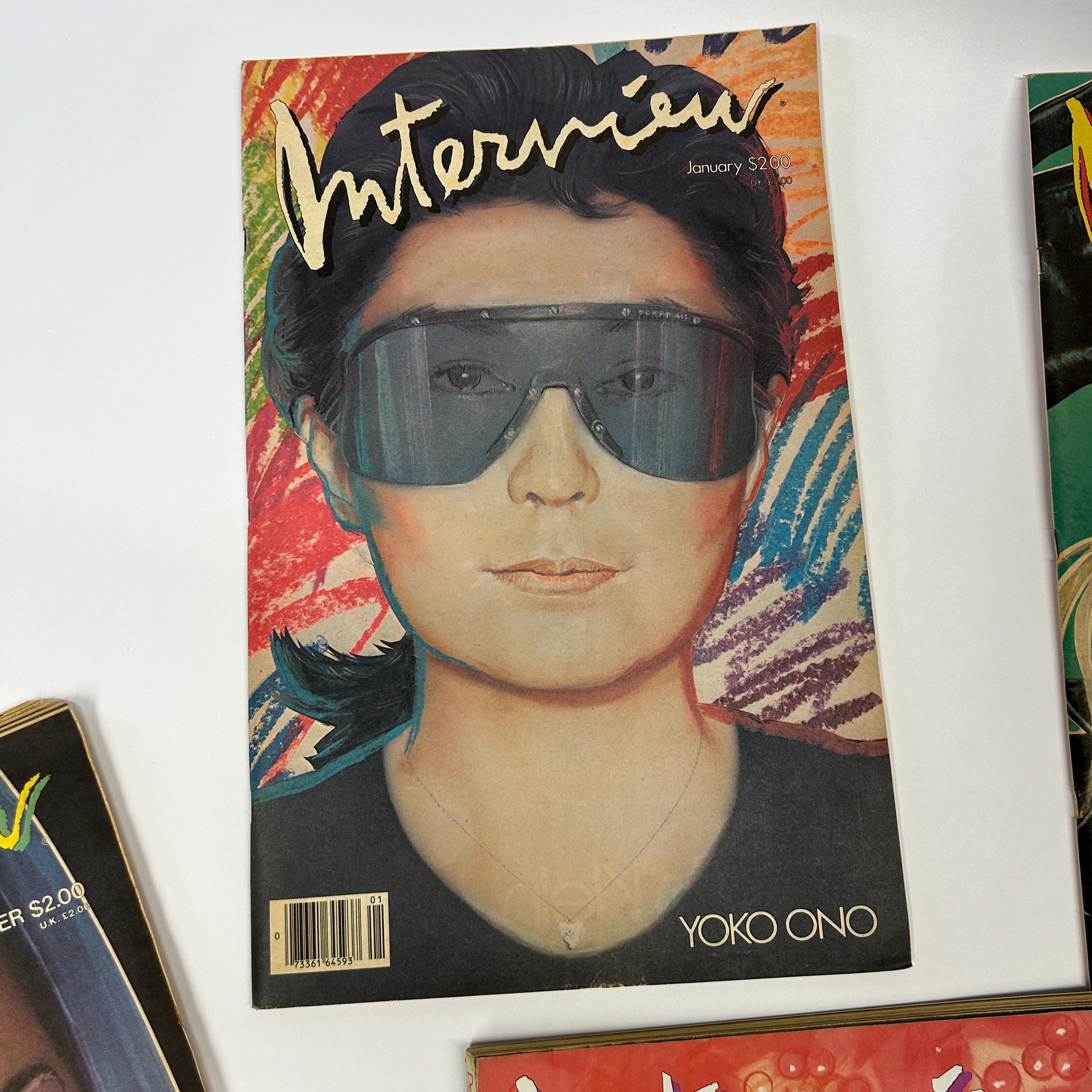 Vintage 1980s Andy Warhol Interview Magazine, Madonna, Yoko Vintage 1980s Andy Warhol Interview Magazine, Madonna, Yoko