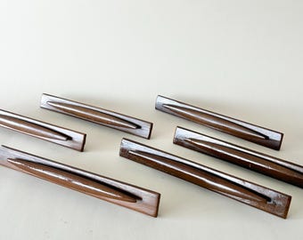 1 MCM Broyhill Emphasis Drawer Pull, Walnut, Dresser Handle, Vintage, Price Per Handle