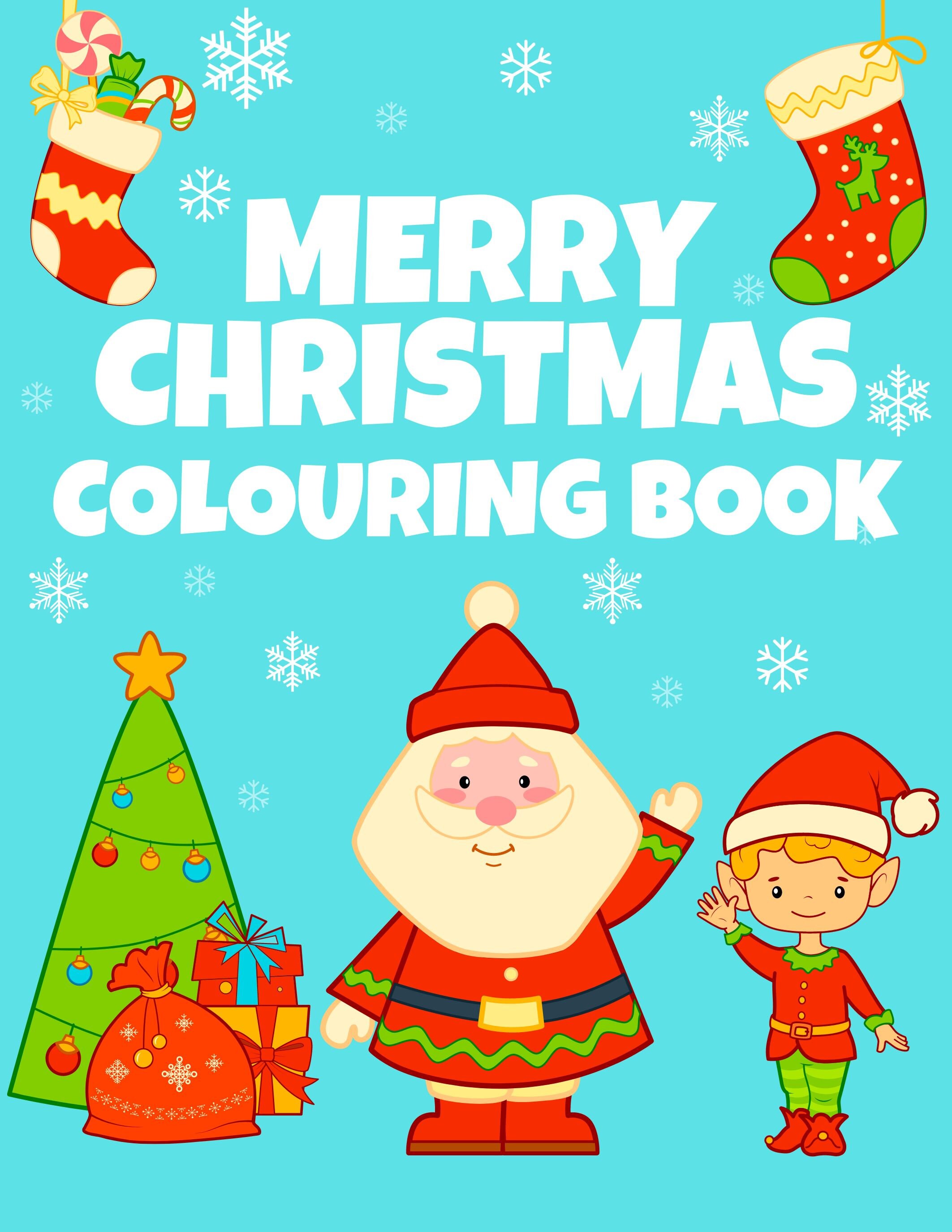 Merry Christmas Colouring Pages for Kids Kids Colouring Etsy