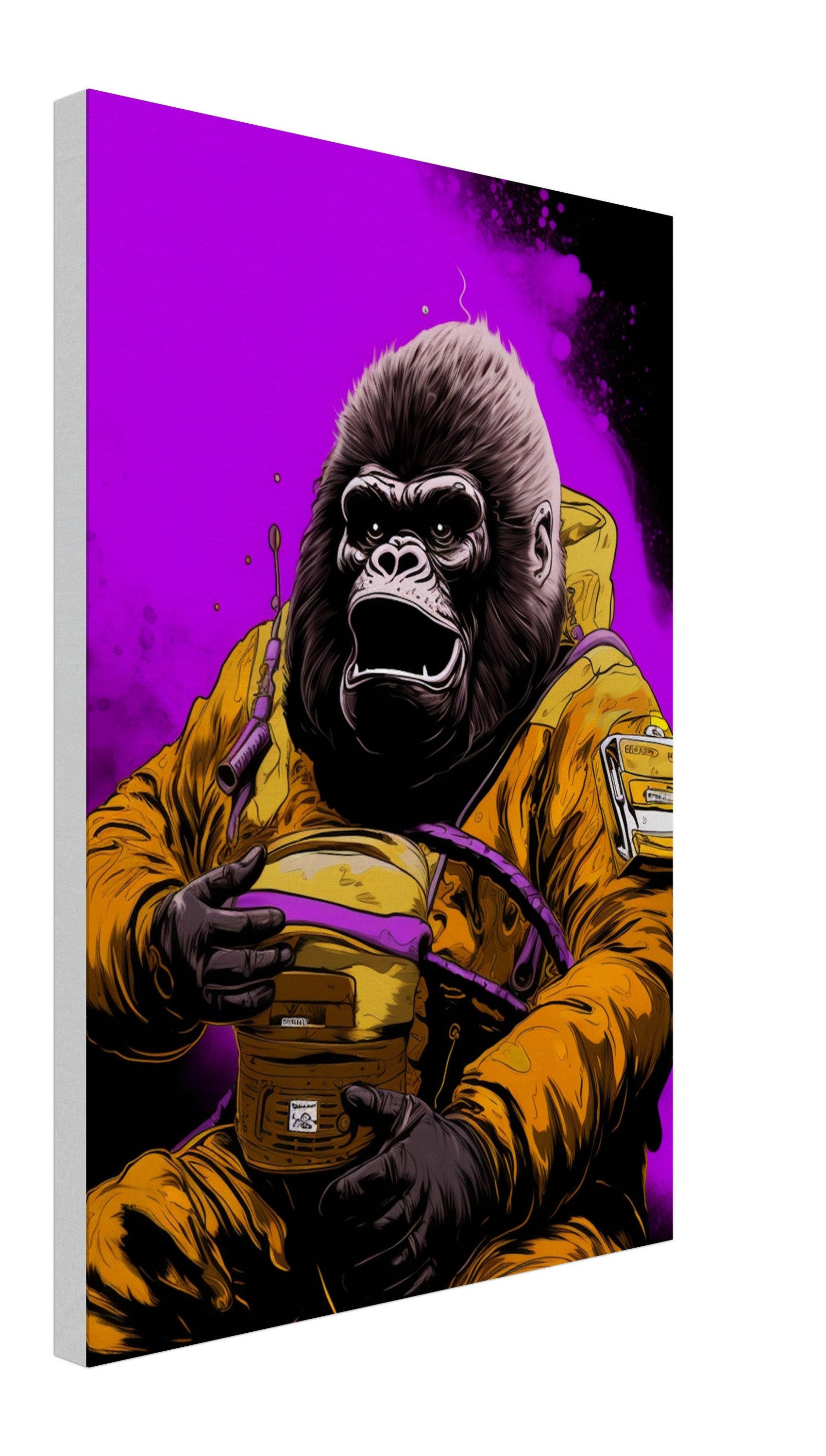 Cyberpunk Gorilla Print Wall Art Home Decor Etsy