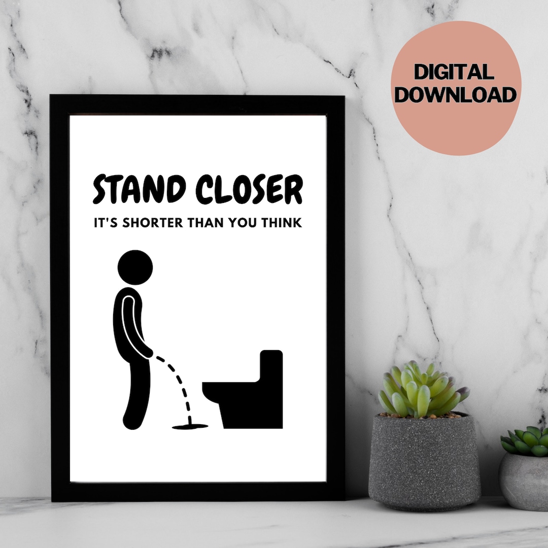 Funny Bathroom Quotes Printable Wall Art Toilet Quotes - Etsy