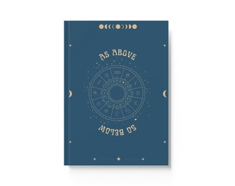 Astrology Journal, Zodiac Journal, Astro Notebook, Astrology Gift, Dream Journal, Witchy Gift, Witchcraft Journal, Grimoire, Sketchbook