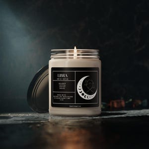 Zodiac Soy Candle Libra | Gift for Astrology Lovers |  Zodiac Home Decor | Libra Gift | Libra Candle | Soy Wax Candle