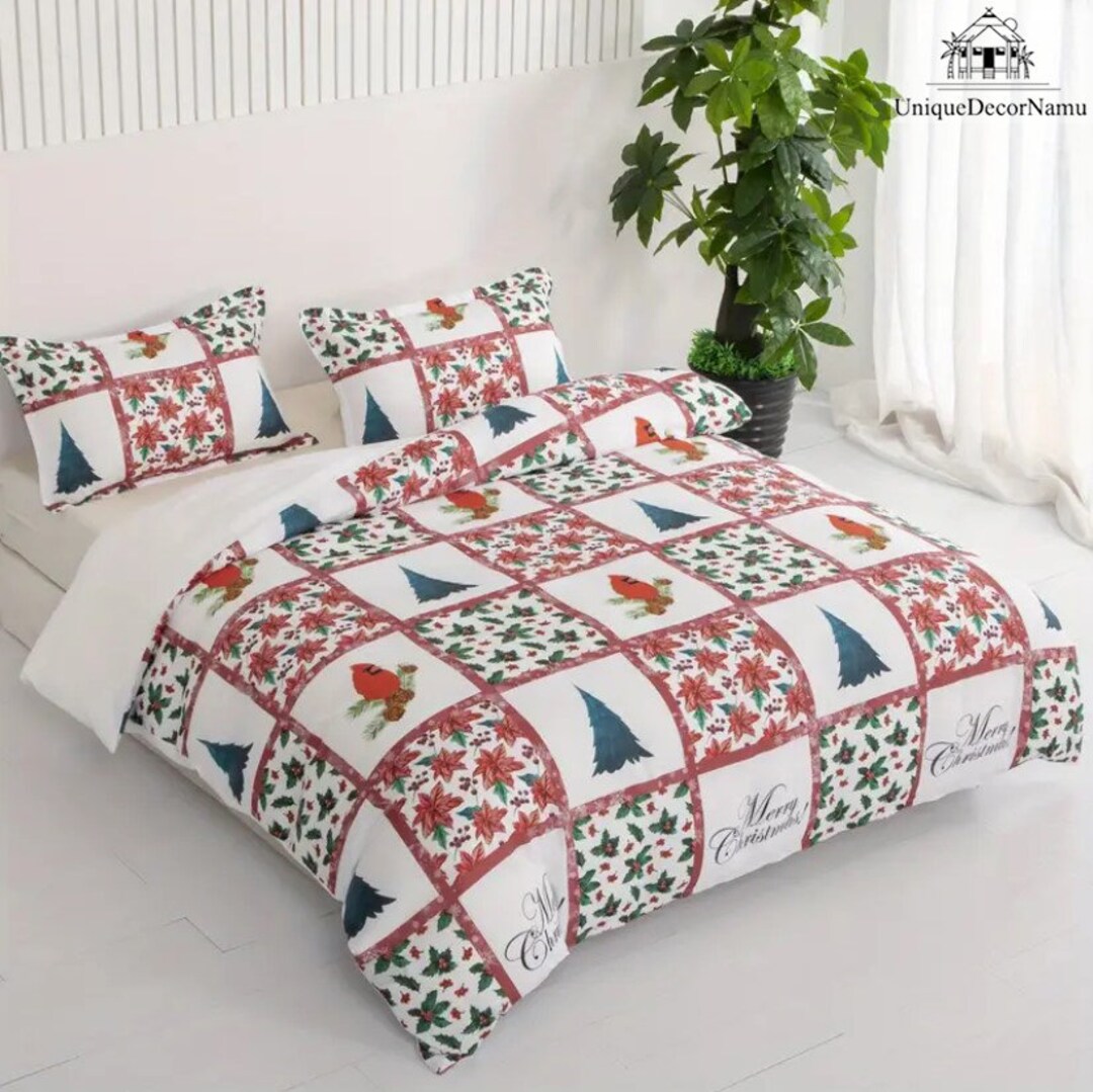 Floral Tree Red Bird Bedding Set Bedding Set for Kids Bedroom Etsy