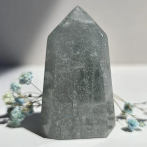 Brazilian Blue Quartz (Angel Phantom Quartz) Tower, Natural Crystal for Divine Guidance