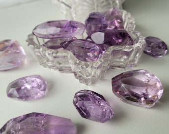 Amethyst Gem Freeforms - Stunning Faceted Pieces - Brazilian Sourced -Some With Hematite Inclusions - Helps With Insomnia - Choose Your Own!