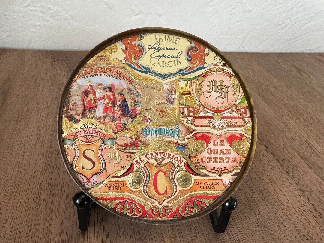 Cigar Band Coaster Handmade Unique Real Cigar Bands Etsy