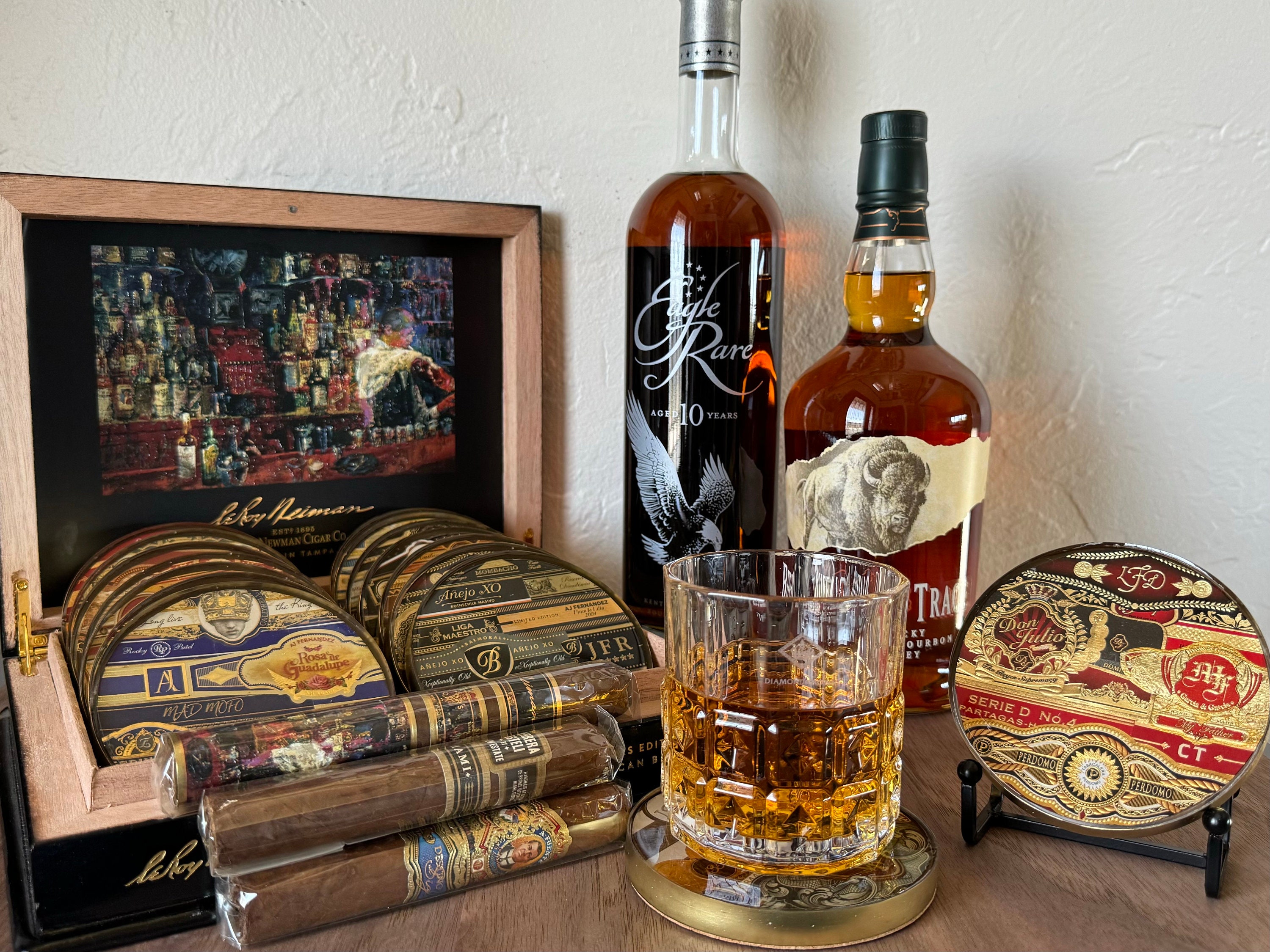 Cigar Band Coaster Handmade Unique Real Cigar Bands Etsy