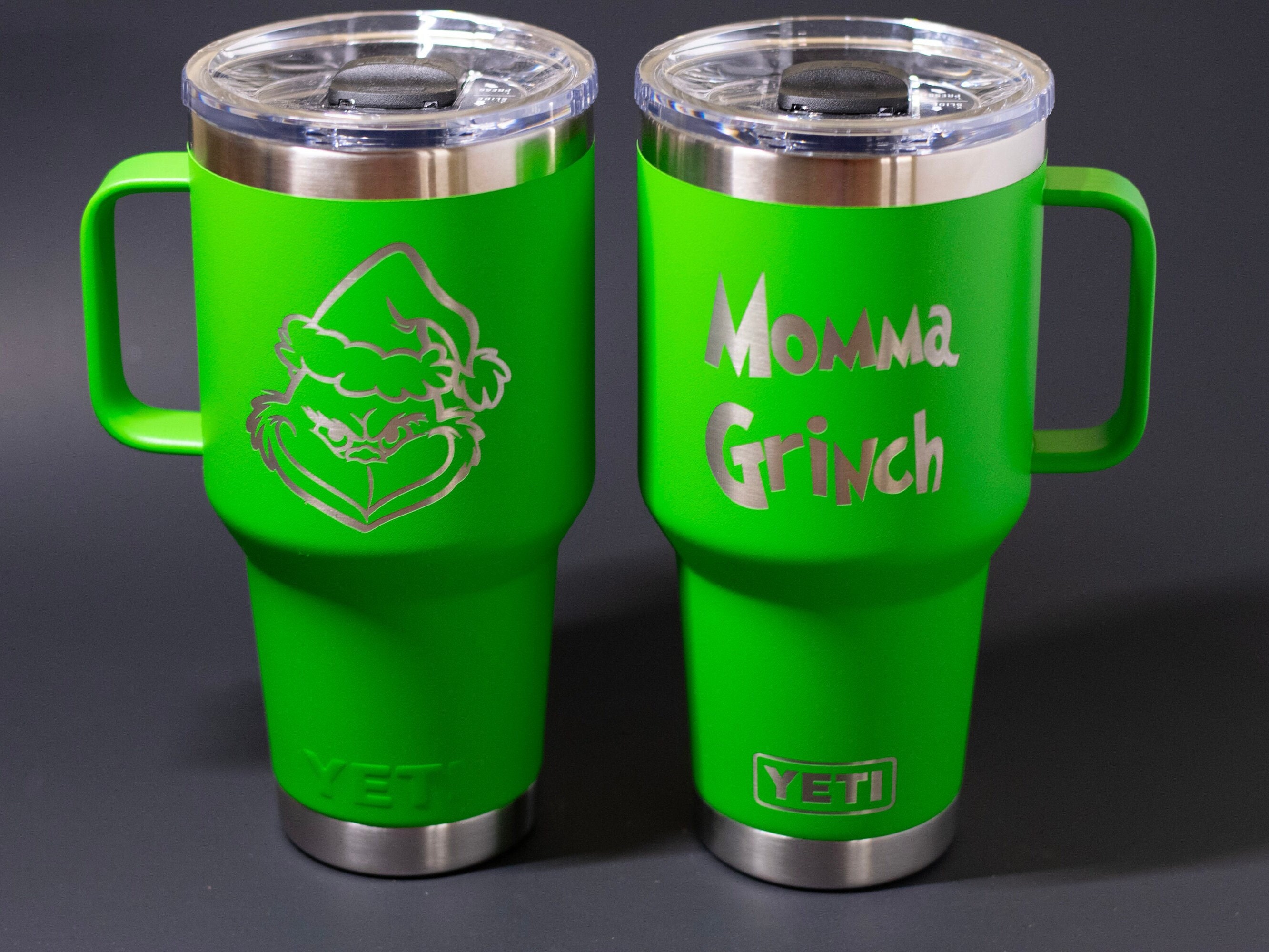 Glow in the dark, Lime Green powder coated. Yeti big boy cup