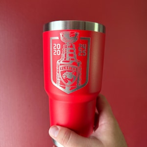 Florida Panthers Stanley Cup Champions Travel Mug 2025 Florida Panthers Hockey Fan Gift for Hockey Lover