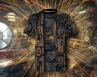 Steampunk Brass Pattern Unisex Tee