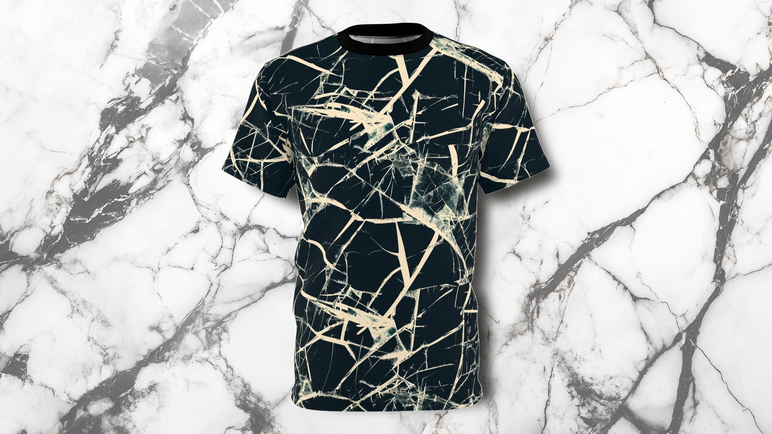 【新品】DISEL Marbled T-shirt Diesel Marble-effect T-shirt with glossy band - T-Shirts Mens in