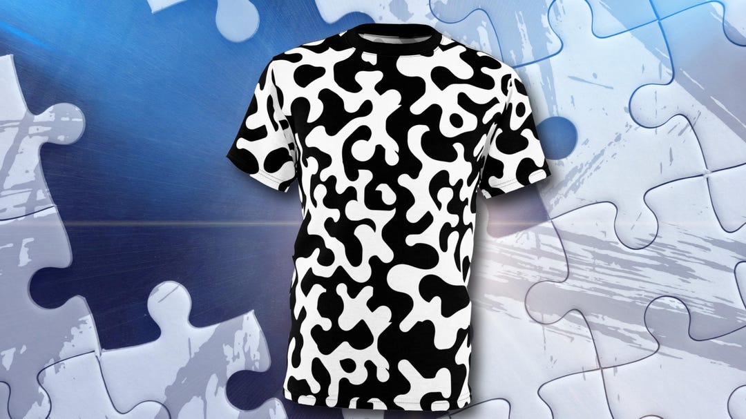 Blotto - Abstract Black and White Unisex Tee, Monochromatic Artsy Indie ...
