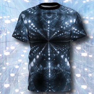 Orbs - Psychedelic Silver Infinity Mirror Tee | All-Over Print