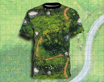 Battle Map T-Shirt - Field Path All Over Print Tee