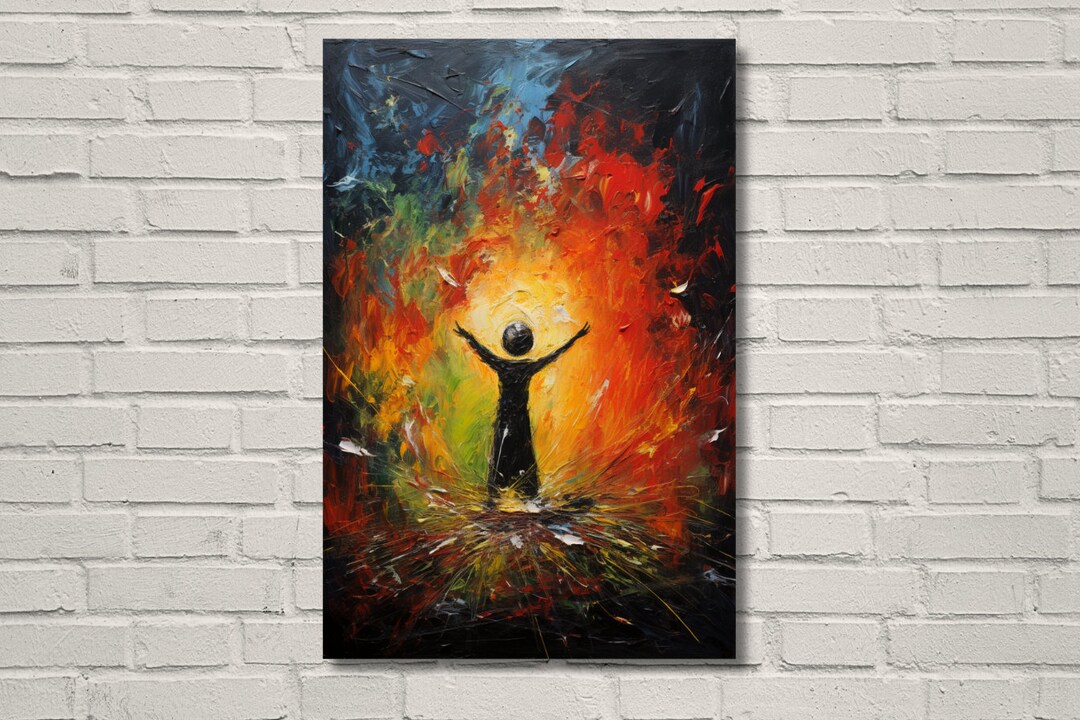 Pyromancer - Fire Wizard Fantasy Painting Printed on Canvas - Etsy