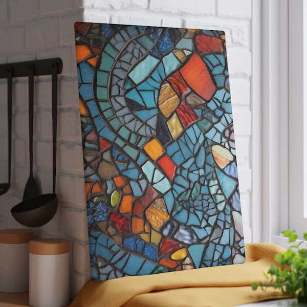 Mosaic Tile Serving Tray Etsy