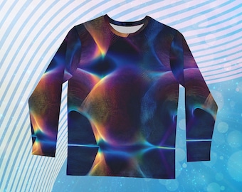 Solar Waves - muted rainbow design Long Sleeve Shirt | all-over print