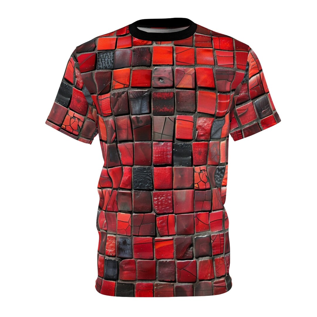 Red Marble All-Over Print Tee