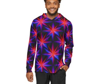 Celestial Navigation - Bright Stars Pattern Sports Warmup Hoodie