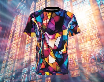 Stained Glass T-shirt, Sweatshirt, and Tank Top: Geometric Mosaic