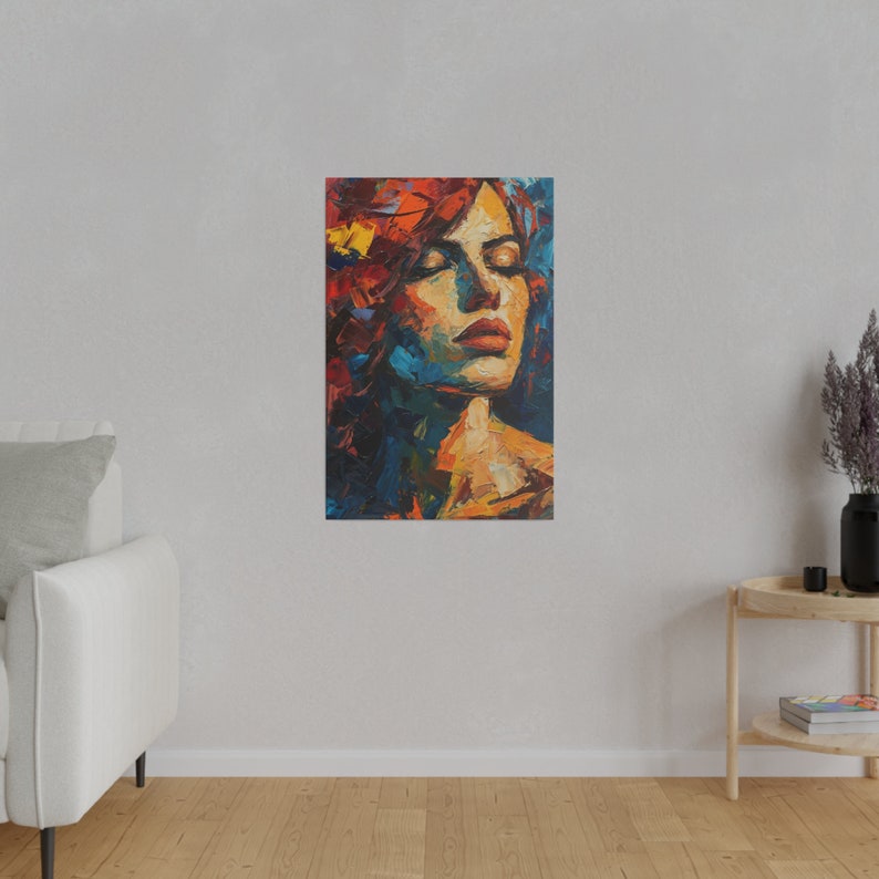 Wandbild Afrikanische Frau – Abstraktes Ölgemälde Auf Leinwand, 40x60/50x70/60x90 Cm, Für Wohnzimmer & Deko
