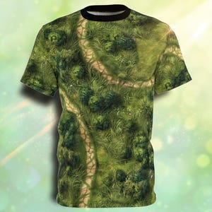 VTT - Karte Asymmetrisches Muster auf AOP Shirt - Feldweg All Over Print T-Shirt - AOP T-Shirt - Unisex All Over Print T-Shirt