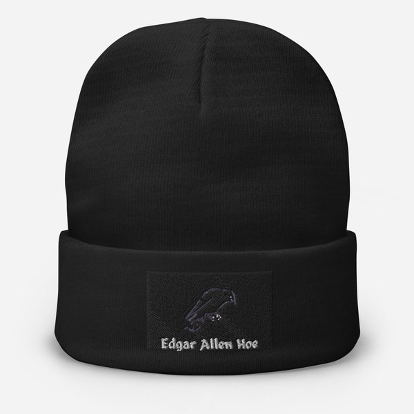 Black Beanie- Edgar Allen Hoe- Literary Goth Gifts