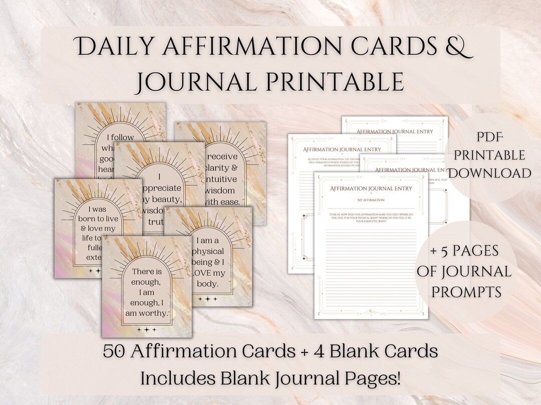 Positive Affirmation Cards Printable Daily Affirmation Cards - Etsy