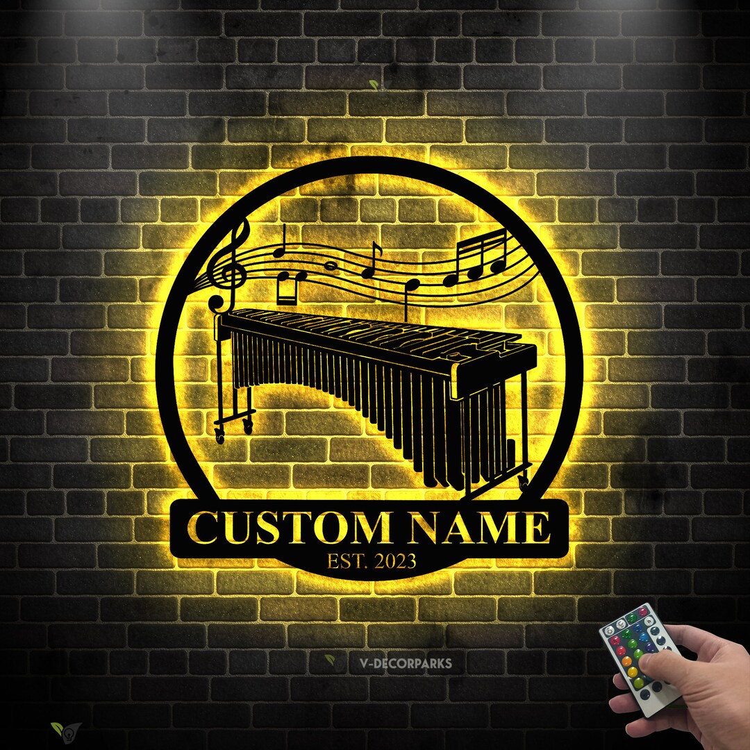 Personalized Marimba Player Name Sign Custom Marimba Musical Etsy