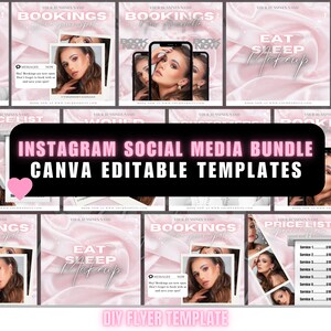 Flyer sur les réseaux sociaux pour maquilleur Flyer pour les ongles Flyer Instagram pour les cils Flyer maquillage Instagram Rendez-vous Réservez maintenant Flyer Réservations Instagram