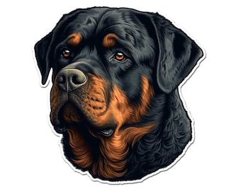 Vinyl Car Sticker of Your Favorite Dog: Rottweiler No.1