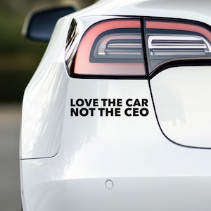 Autoaufkleber "Love the car, not the CEO" v2